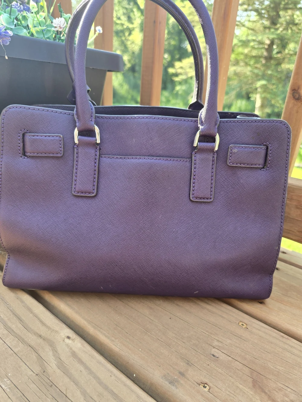 Michael Kors Plum Saffiano Leather Satchel